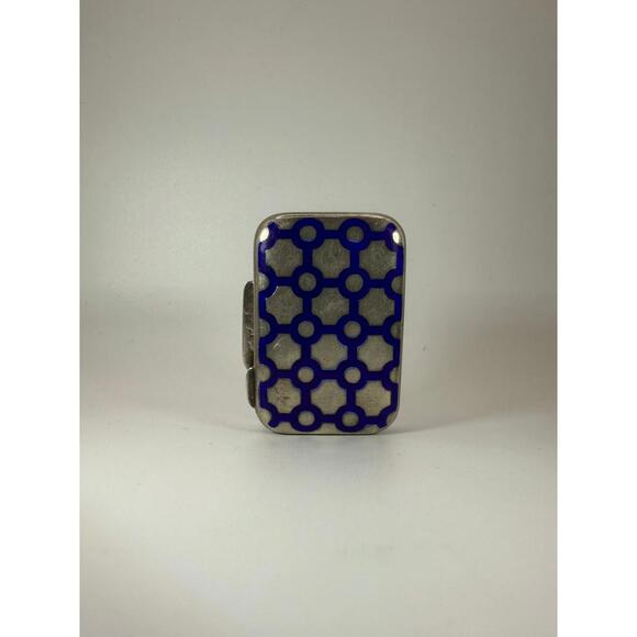 80's Gucci Sterling Silver Enamel Pill Box - Picture 3 of 5